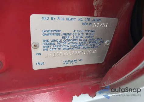 2002 Subaru Forester S из США, поврежденный, VIN JF1SF65622H714536